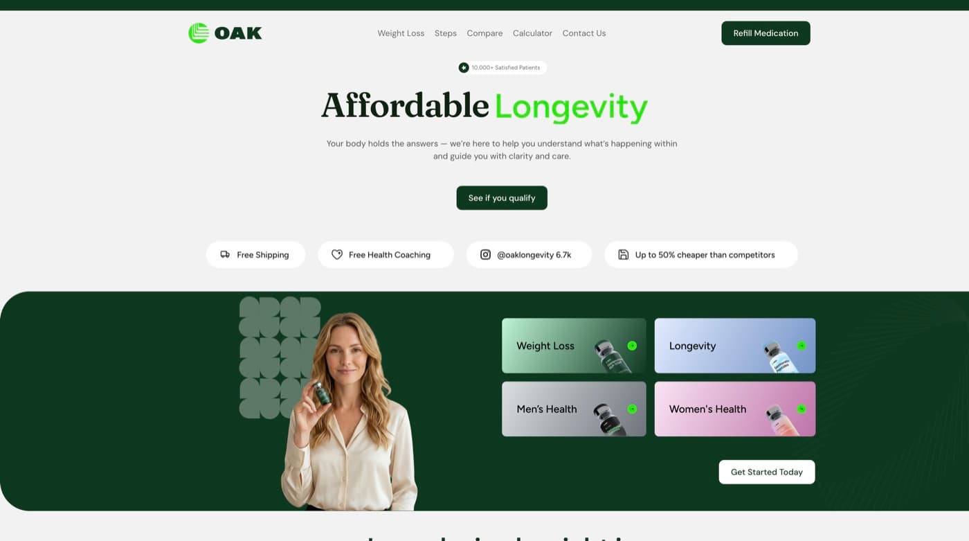 The Oak website
