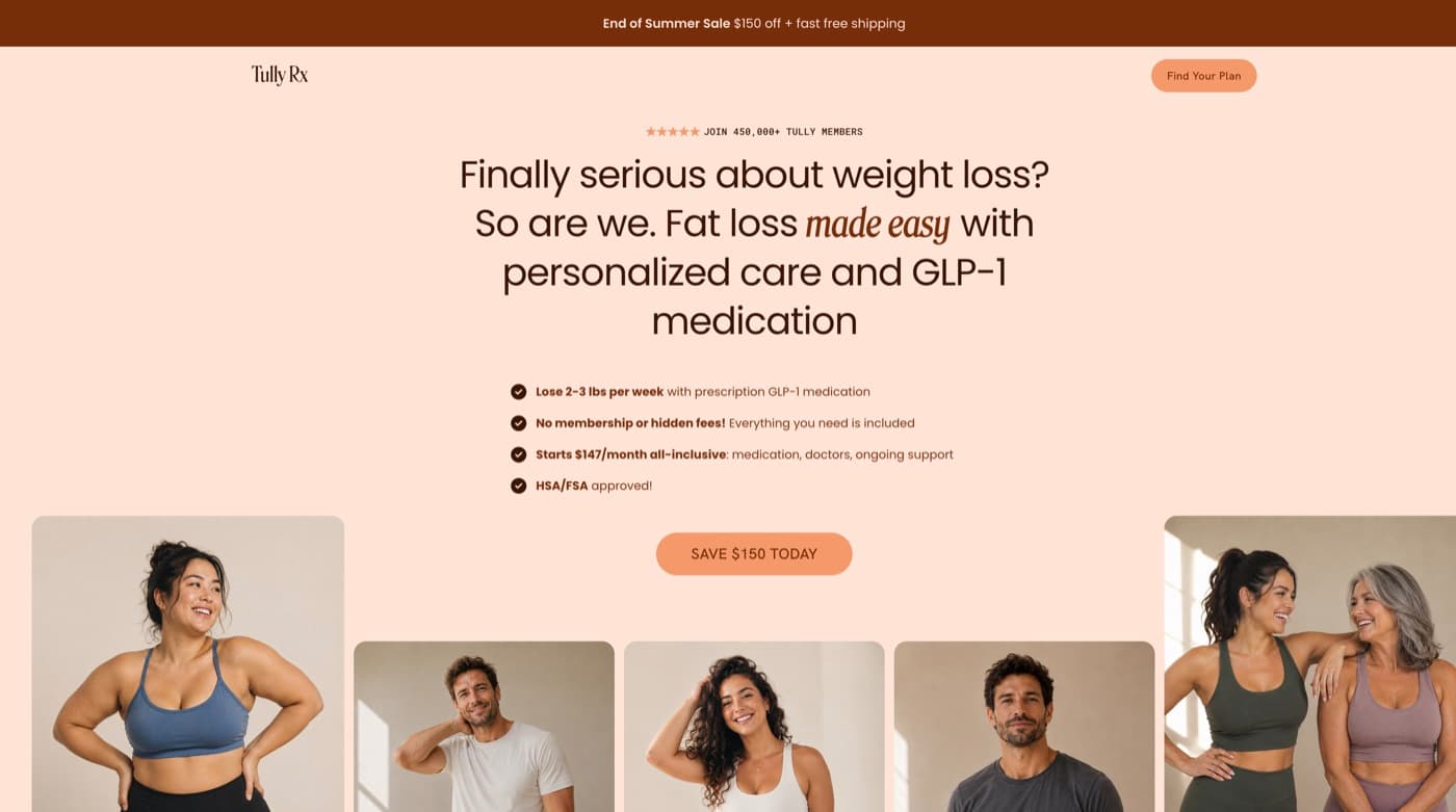 The Tully Rx website